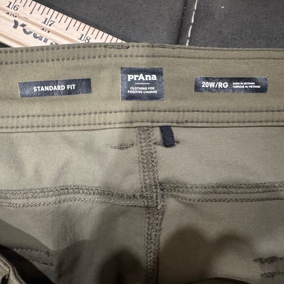 prAna Halle Pant Plus II Olive Green Women’s 20W ReZion Stretch Hiking Pants - Picture 7 of 12